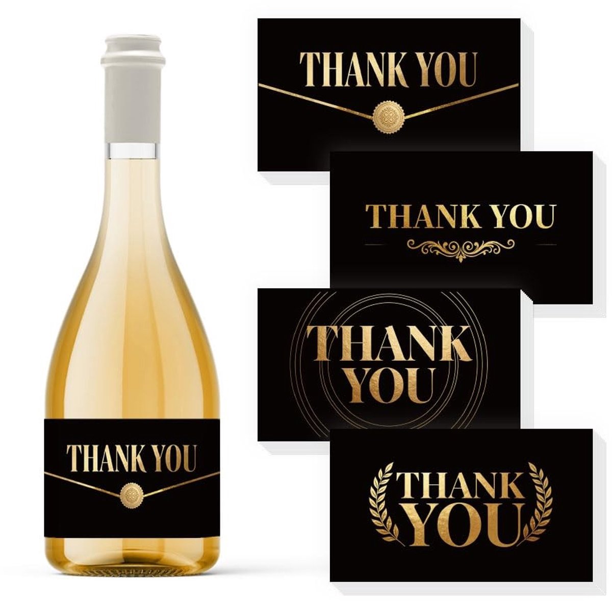 Dailygoods - 40 stuks wijnetiketten bar decor envelop wijnstickers voor champagne bruiloft feest dankzegging mini fles labelstickers bedankt 9 x 5 cm/3,54 x 1,96 inch voor oliedispenser glazen flessen