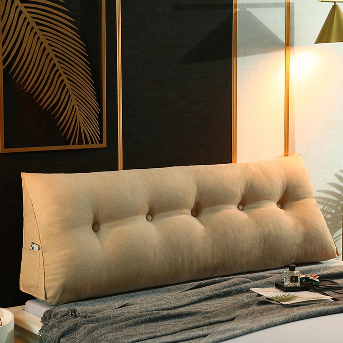 Steunkussen Bed - Leeskussen Rugsteun - Ontspannen Zitten - Zachte Fluweel Hoes - 150 x 20