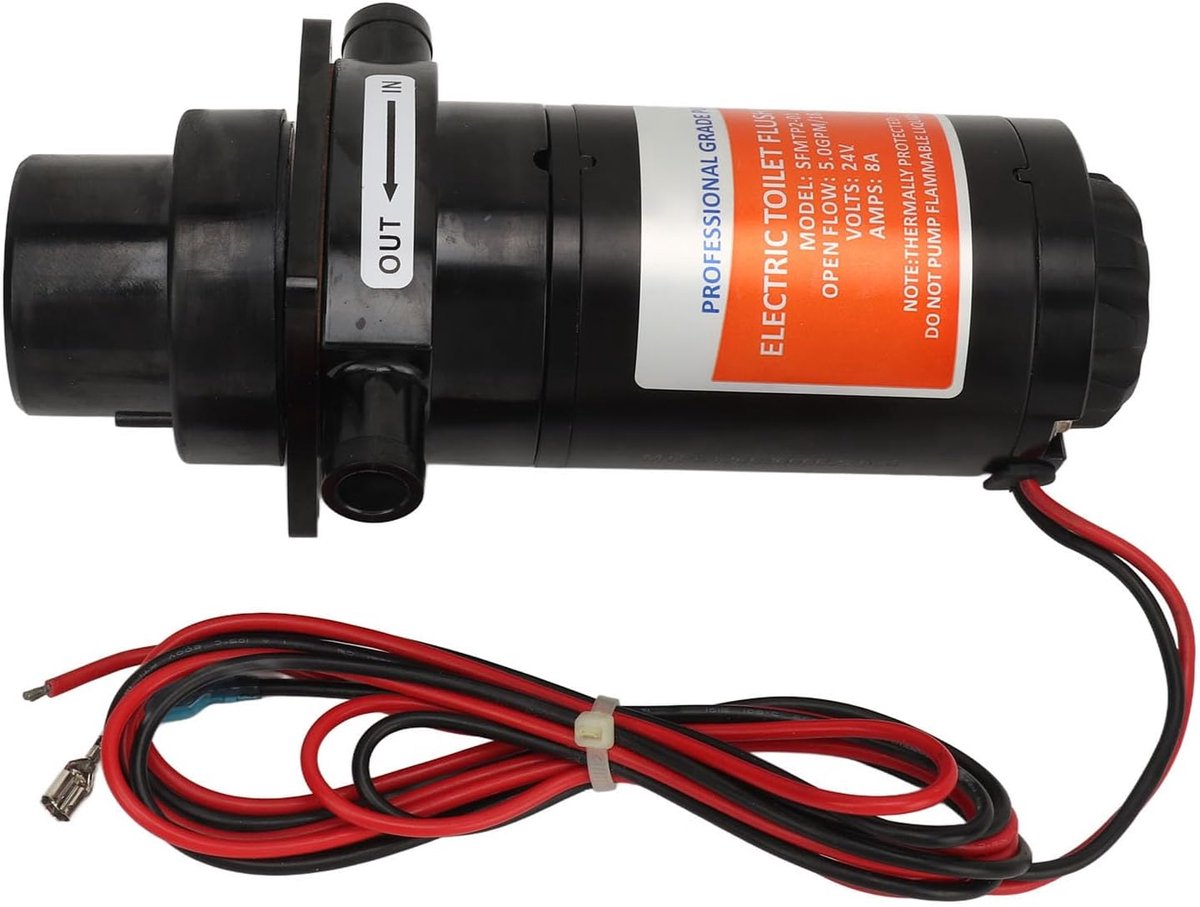 Elektrische Afvalpomp - Rioolwater Pomp - Afvalwater Verpompen - Volledig Verzegeld Ontwerp - 24V 8A - Grijs