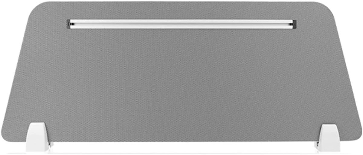 Bureauverdeler - Privacy paneel - Werkruimte afscheiden - Eenvoudige installatie - 80 cm breed - Grijs