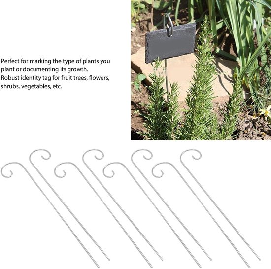 Dailygoods- Plantlabel 30 Stuks - Roestvrij Stalen Haken - Tuinmarkeringen - Weerbestendig - Eenvoudig te Verplaatsen - Afmetingen 200 mm - Tuinmarkers van Dailygoods — afbeelding 4