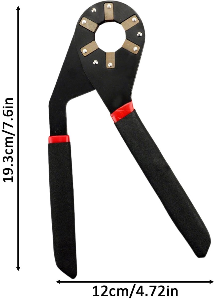 Dailygoods- Moersleutel Verstelbaar 300 Nm - Steeksleutelset - Handgreep met Sterke Grip - Geschikt voor Voertuigonderhoud - Duurzaam - Afmetingen 19,3 x 12 x 2 cm - Steeksleutel
