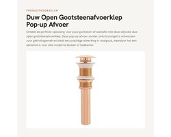 Dailygoods- Afvoerfitting Duwopen - Gootsteenafvoerklep - Pop-upklep - Chroom - G1 1/4" - Messing - 100% Nieuw - Afvoerstop