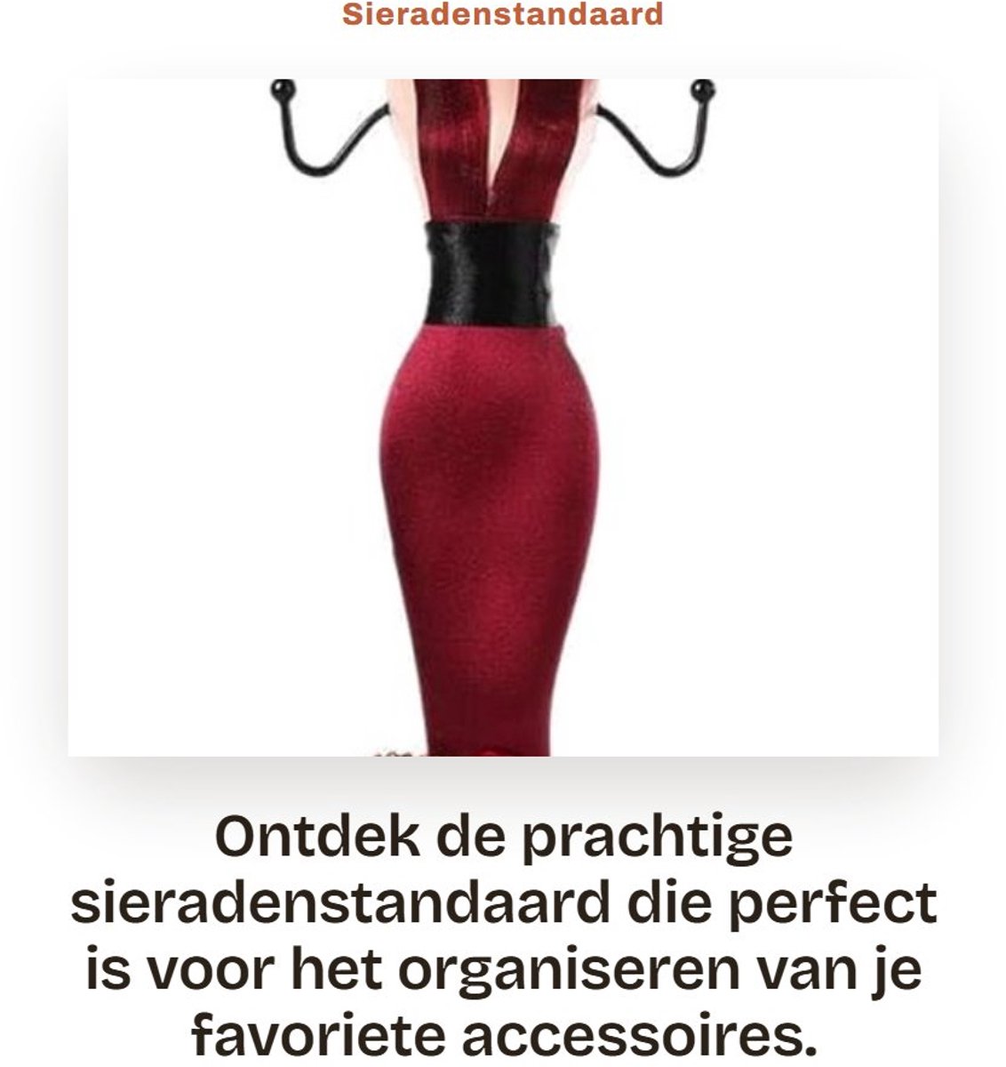 Dailygoods- Sieradenstandaard - 4 Stuks - Hanger/Oorbellen/Kettingen - Hoogwaardige Hars/Metaal - Elegante Uiterlijk - Perfect Cadeau - Juwelendisplay