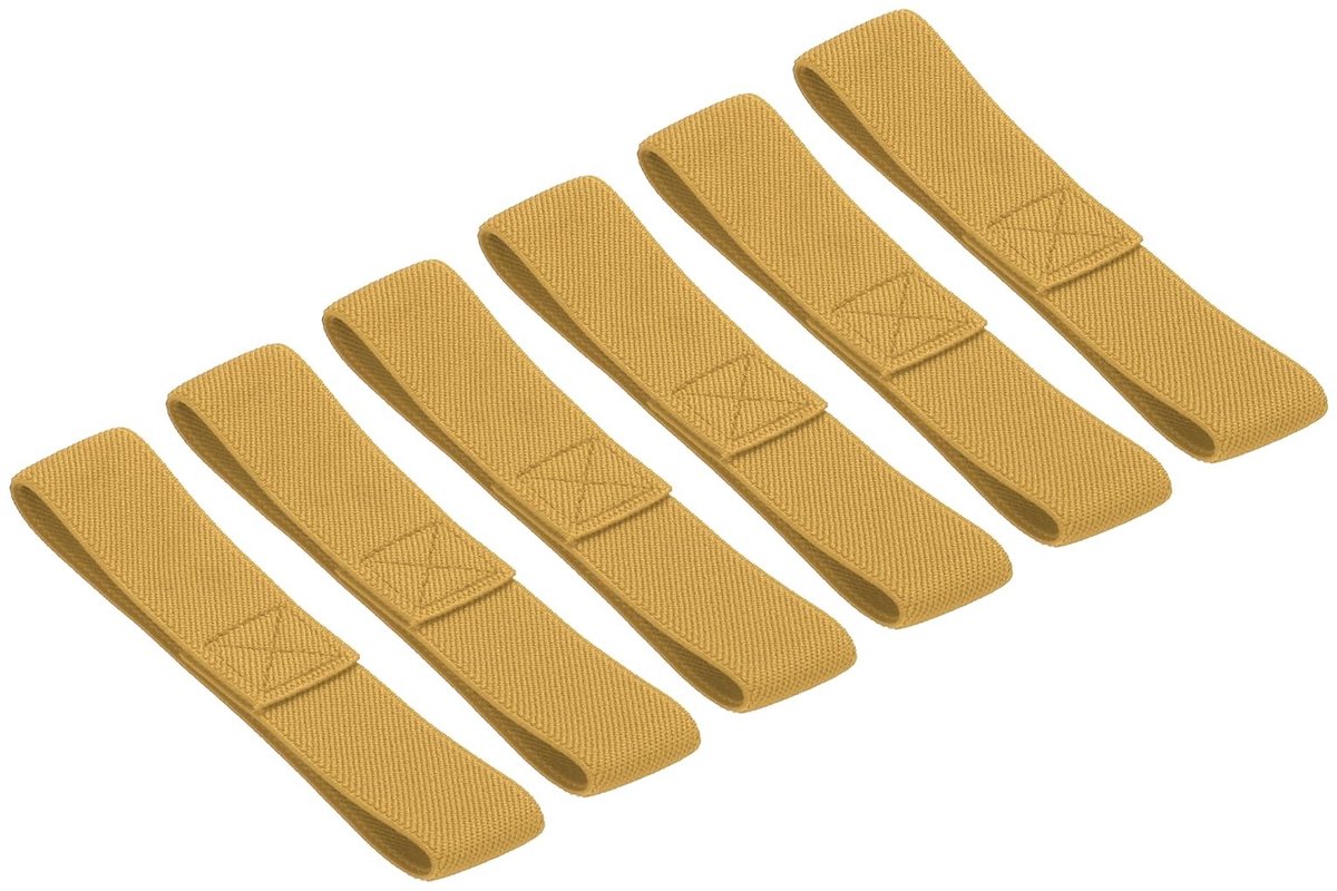Dailygoods- Bento Box Straps Set van 6 - Elastische Bevestigingsbanden - Duurzaam Polyester - Verstelbaar - Geschikt voor Lunchboxen - Donkergeel - Lunchboxband