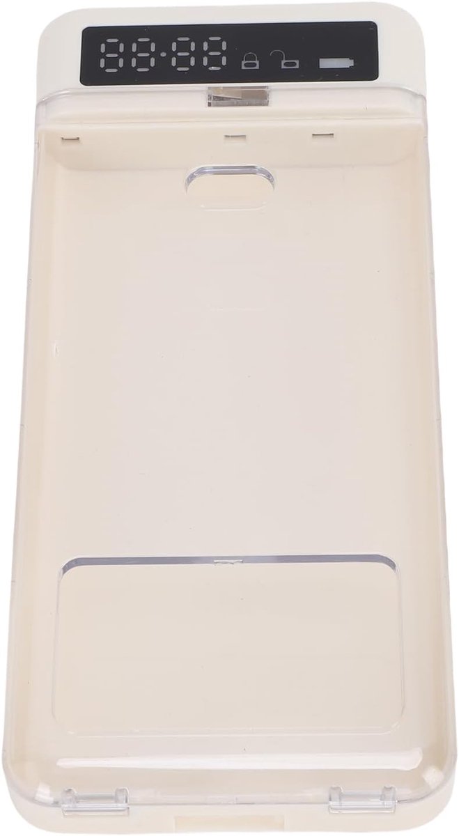 KZQ Zelfcontrole telefoonkluis met transparant deksel - Timer vergrendeling met 300mAh batterij - Voor focus werk en studenten - Wit