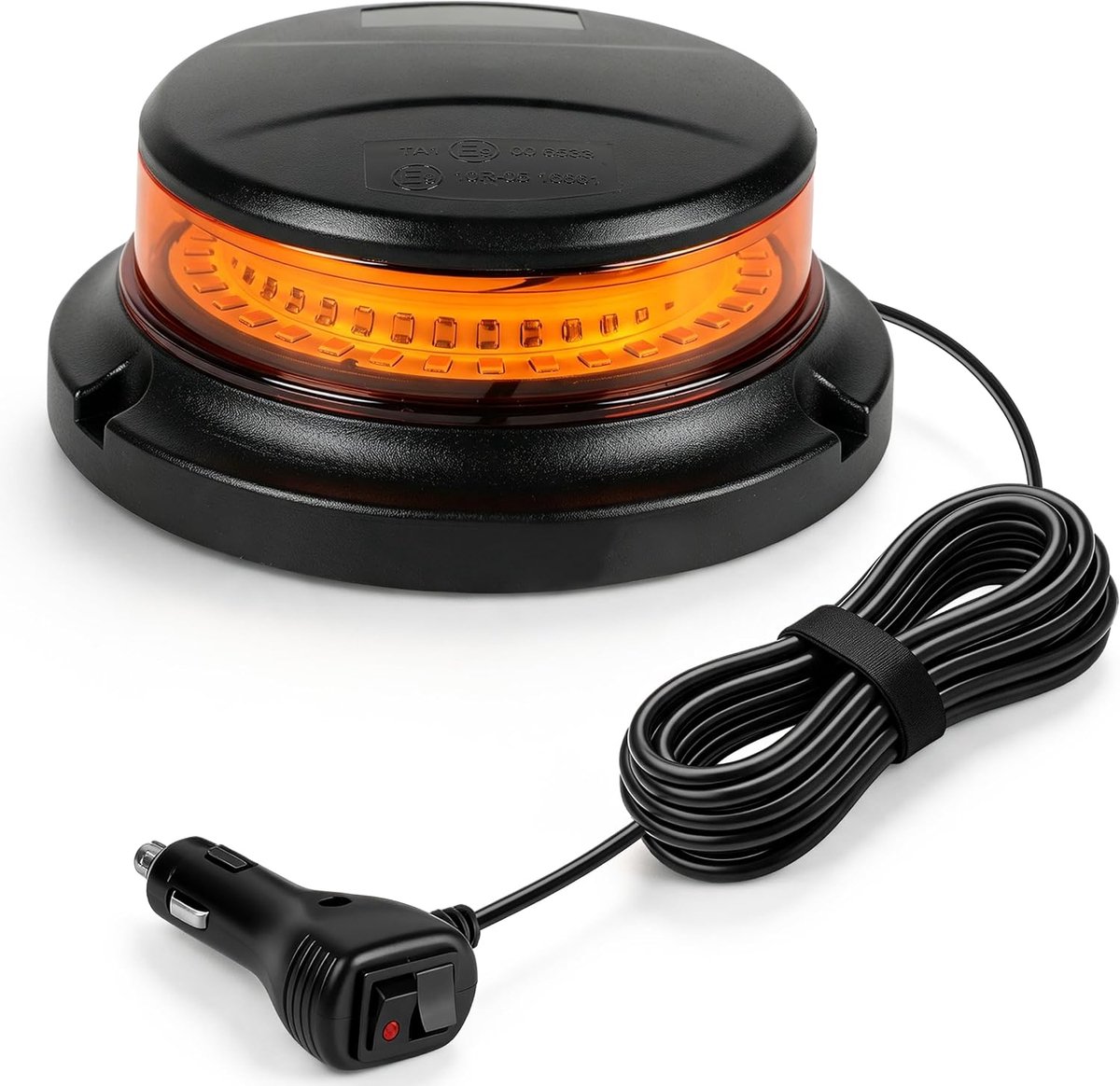 LED Flashing Light, 12V/24V LED Warning Lamp, LED Magnet Flat Flashing Light with 3m Cable, Plug and Play, 10 Flash - ShopVlot