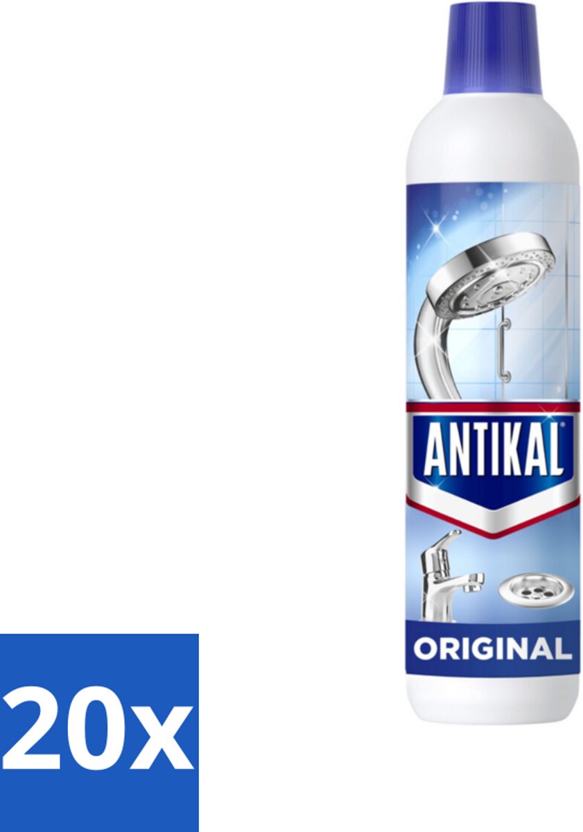 20 x Antikal Original Gel - Kalkreiniger - Extra Hechting - Diepwerkend - 750 ml - Kalkreiniger - Kalkaanslag - Anti-druppel - Diepwerkend - Verticale Oppervlakken