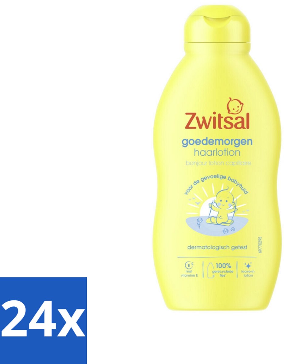24 x Zwitsal - Goedemorgen Haarlotion - Verfrissend & Verzachtend - 200 ml - Baby Haar Lotion - Baby Haar Verzorging - Zwitsal Baby - Vitamine E - Baby Shampoo