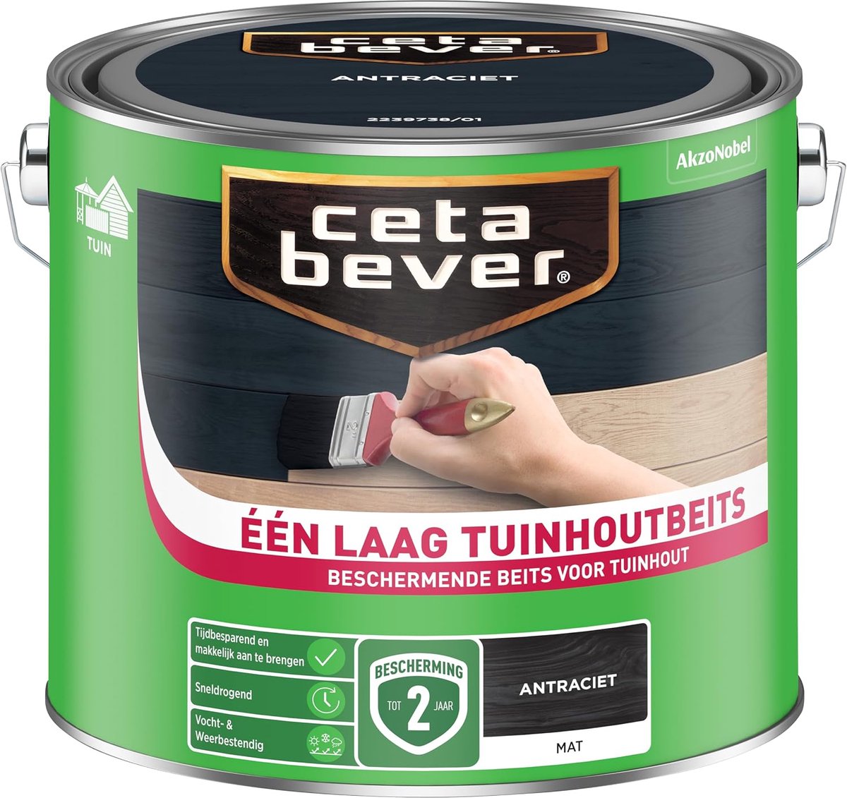 Tuinhoutbeits - 2,5 L - Zwart - Sneldrogend en weerbestendig - Bespaar tijd - ShopVlot