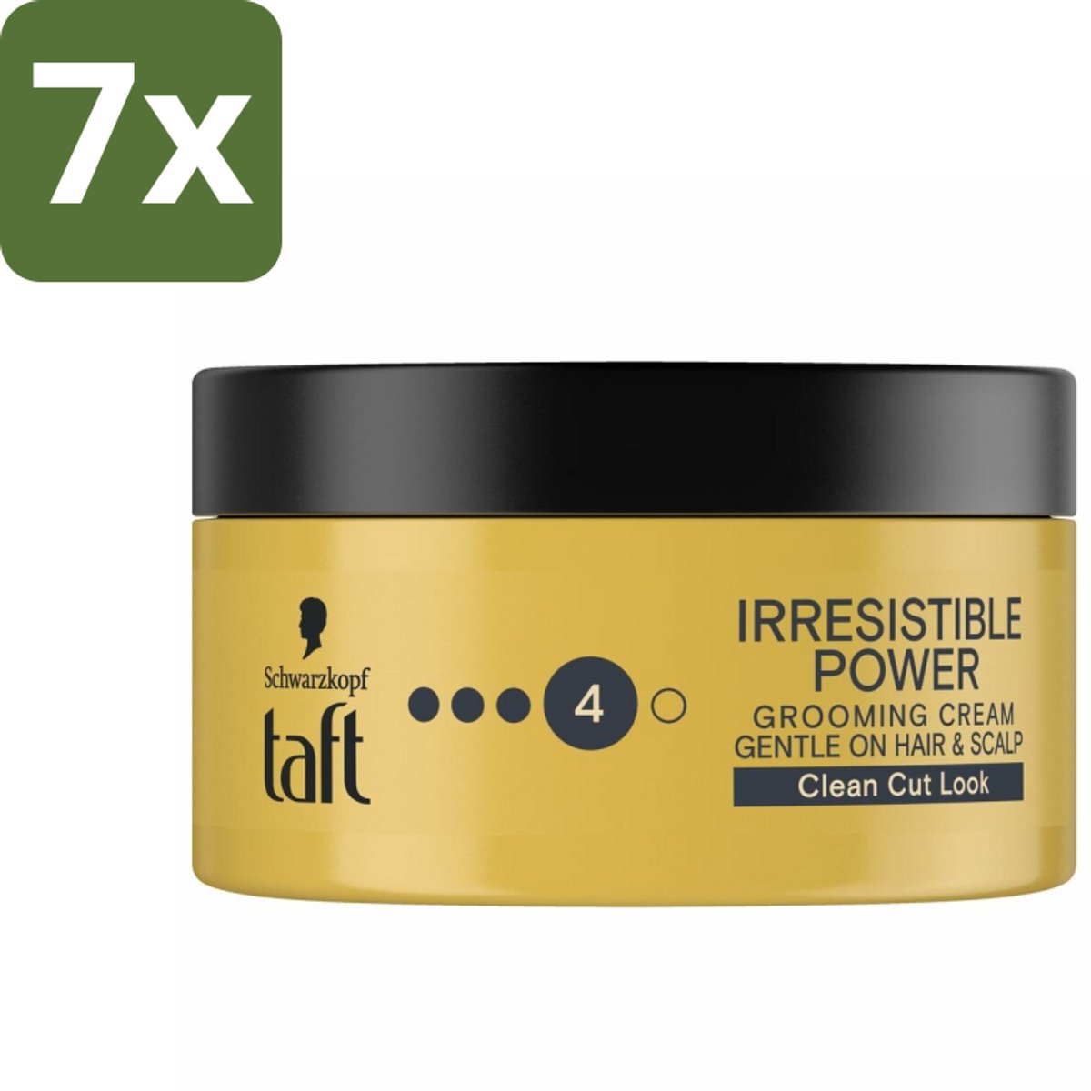 Taft - Irresistible Power 4 - Grooming Cream - Gladde finish - 100 ml - Bulkverpakking - 7 stuks