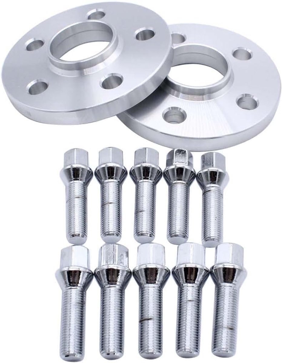 Spacer discs 15mm set - 5 x 100 mm - aluminium - verbeterde wielpositie - ShopVlot