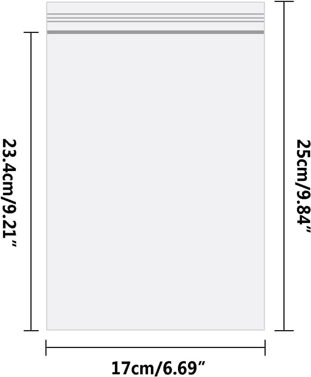 Hersluitbare zakjes zipsluiting - Transparant - 17 x 25 cm - Plastic met Ritssluiting - Voor Bewaren en Organiseren