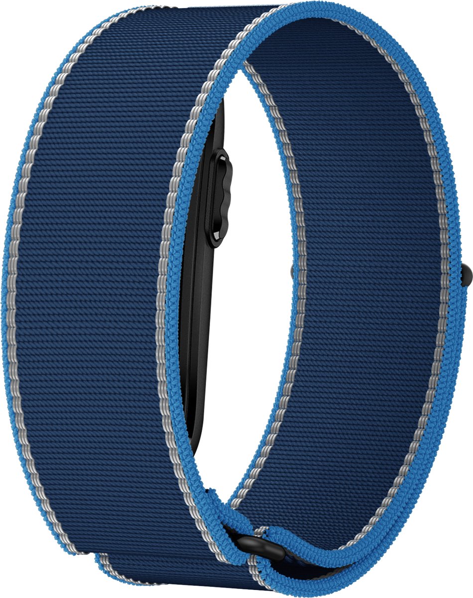 Bandz nylon bandje geschikt voor Garmin Cirqa - Duo Blauw