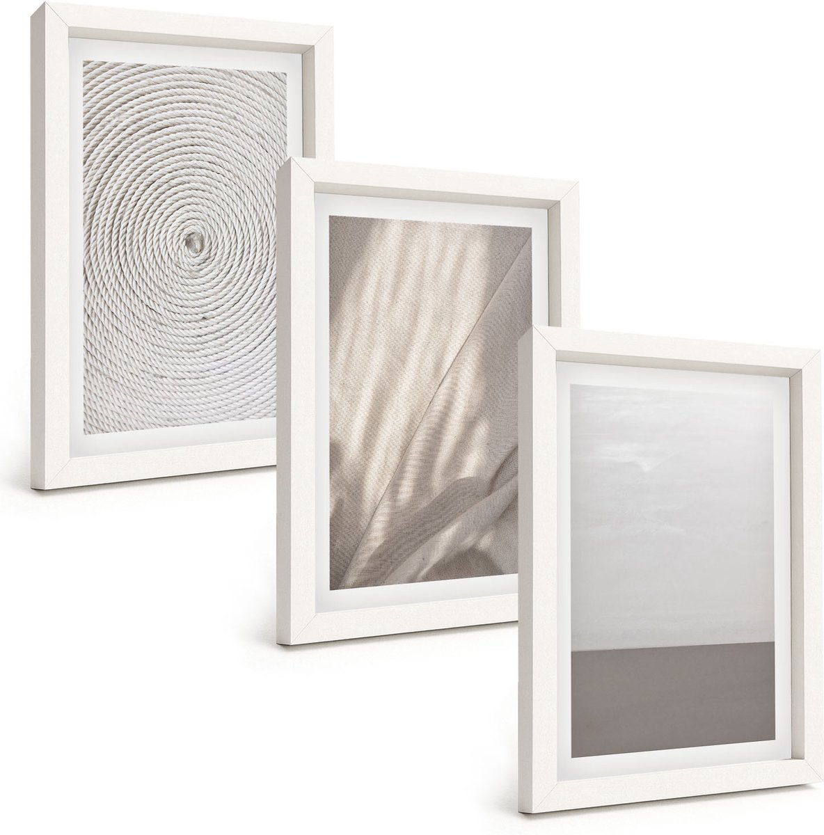 Tulup 3-Delige Schilderij Set - Verfijnde natuurlijke texturen in boho-stijl - 20x30 - Muurdecoratie - Interieur Decoratie - Moderne Wanddecoratie