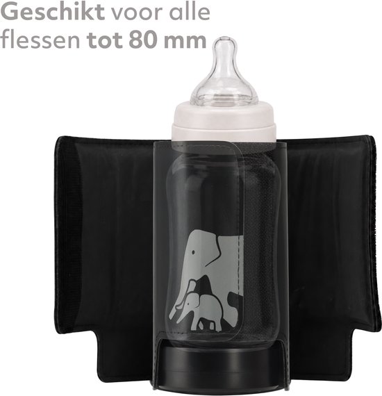 Deryan Draagbare Sleeve Flessenwarmer - Zwart — afbeelding 3
