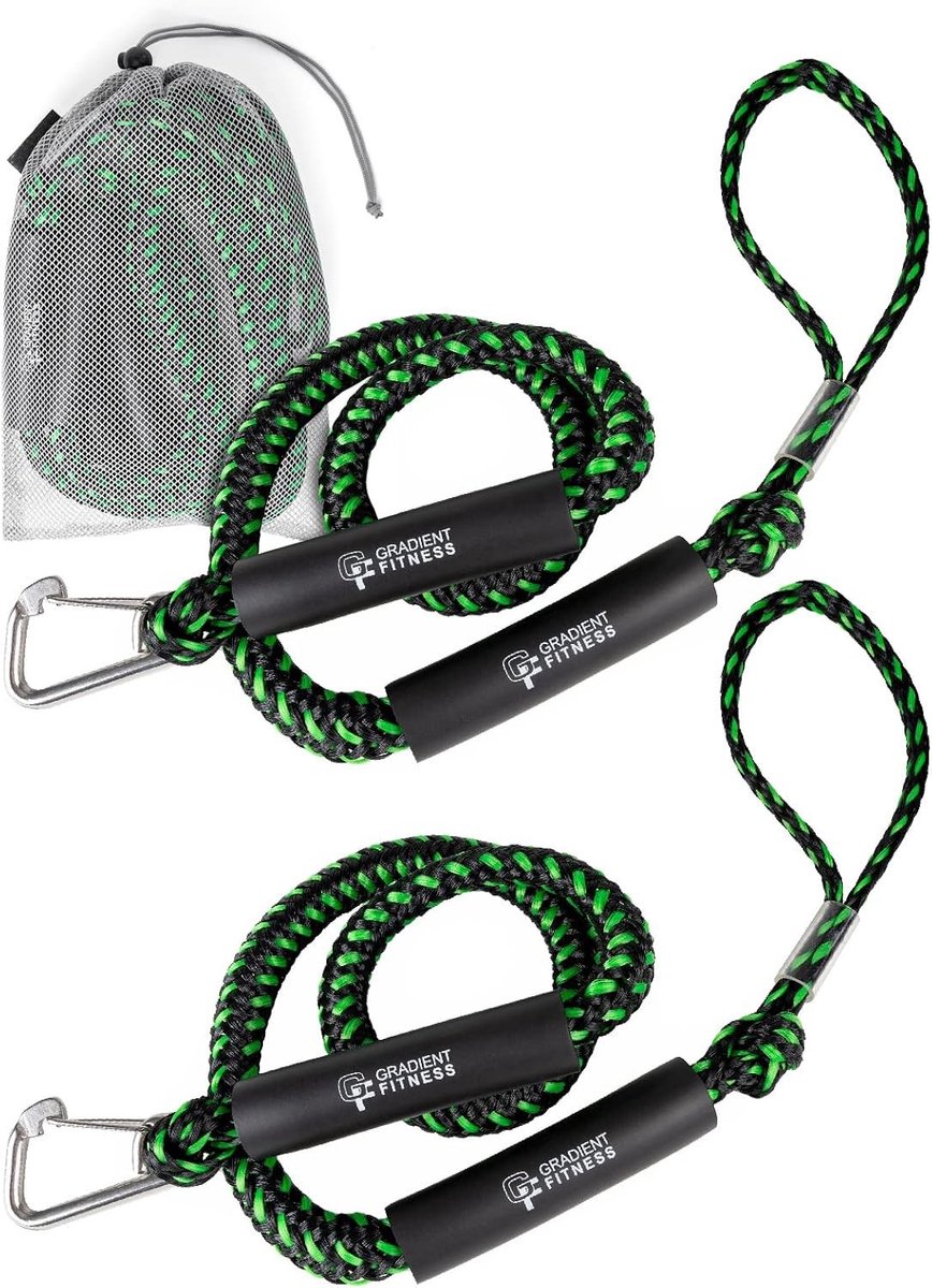 Fitness Bungee Dock Line - 1,8 m - Scheepstouw voor Aanlegsteigers en Instaplijnen voor Watersport