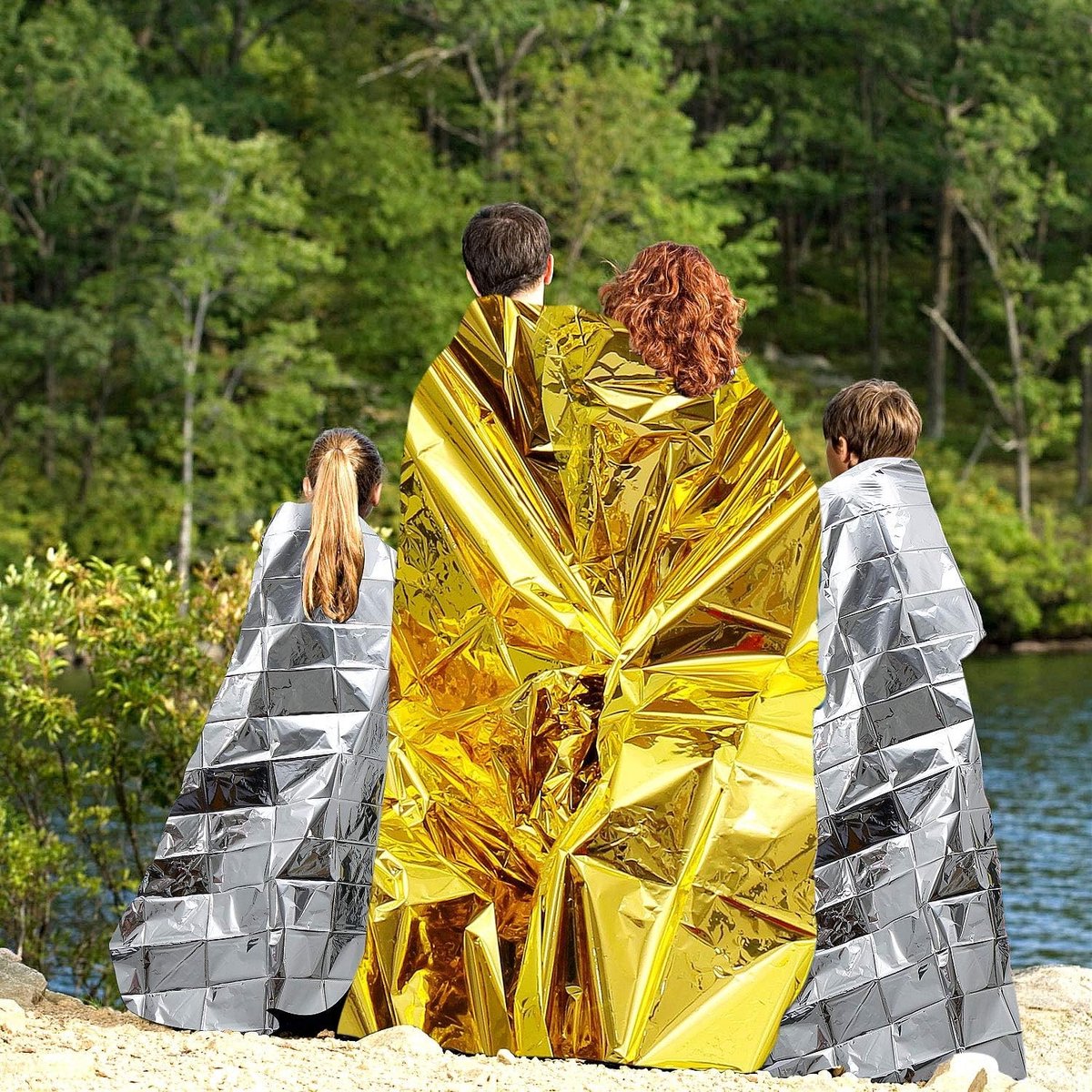 Overlevingsdeken - Goud/Zilver - 210 x 160 cm - Herbruikbaar en Compact - Voor Noodgevallen en Kamperen