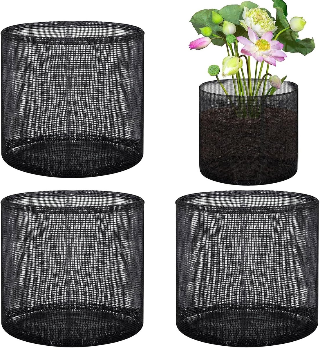 Vijverplantenmanden - Groen - Opvouwbare Plantenzakken van Weerbestendig PVC - Voor Tuin, Balkon en Terras