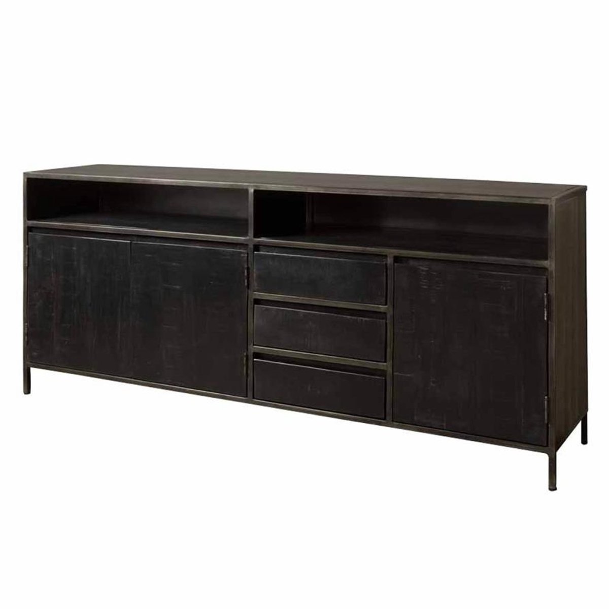 Tower Living Dressoir Paterno - Zwart Hout - 200x40x85cm