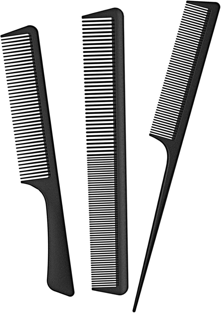 Haar Kam Set 3-in-1 - Carbon Fiber - Antistatisch - Perfect voor salonstijl - ShopVlot