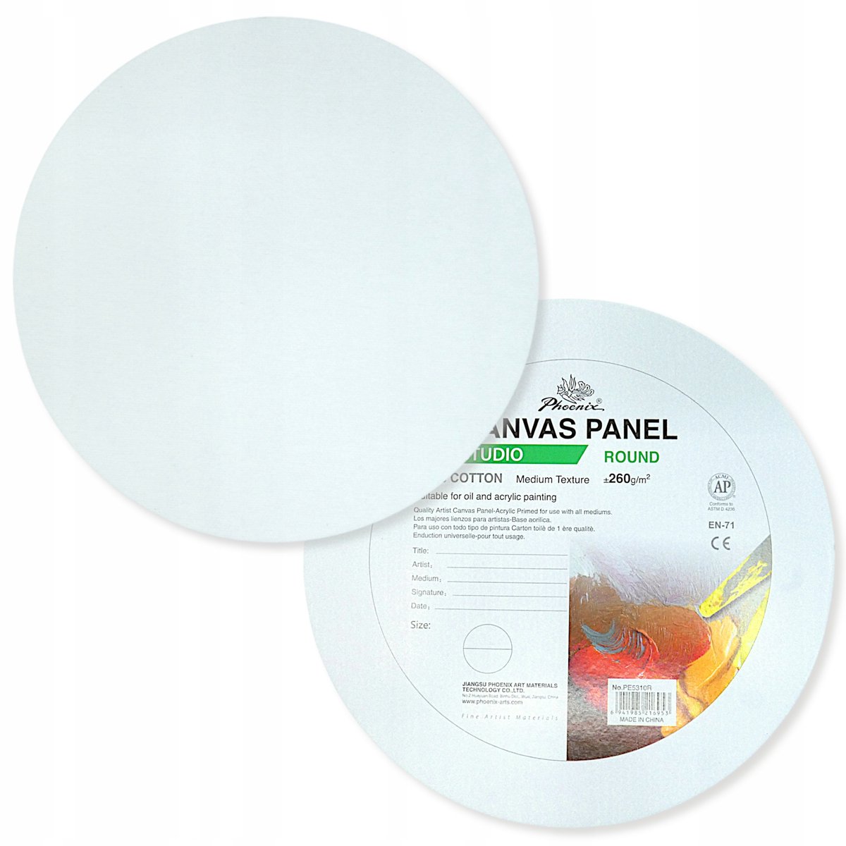 Phoenix Rond Schilderdoek 30 cm - 100% Katoen