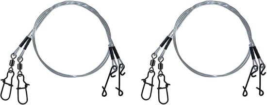 Visknoopleader set van 4 - Fluoro-carbon - Knoploos en draaibaar - Ideaal voor de visser - ShopVlot — afbeelding 3