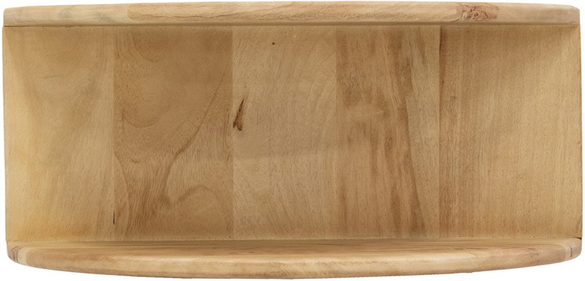 Giga Meubel Zwevend Nachtkastje Vera - Naturel - Mangohout - 45x28x22cm