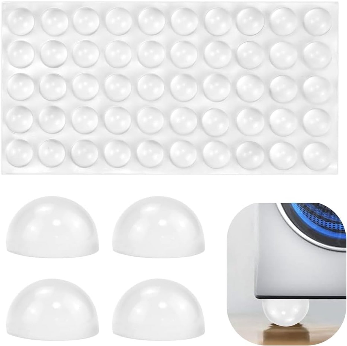 Rubberen voeten voor luidsprekers 0,71'' - halve bumpers - zelfklevend - demping geluid - ShopVlot