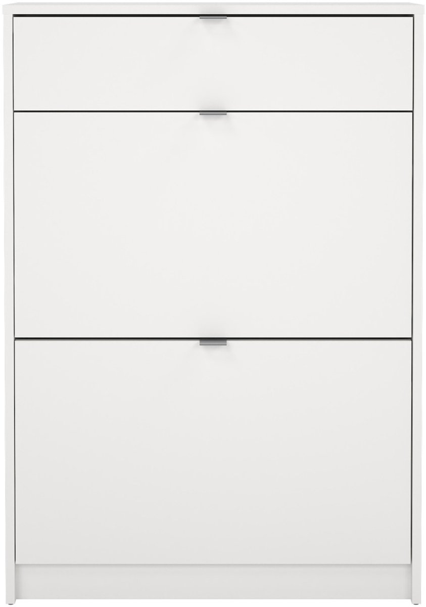 Giga Living Schoenenkast Wit - 1 Lade - 2 Vakken - Schoenenkast Shoes - 70x24x101cm
