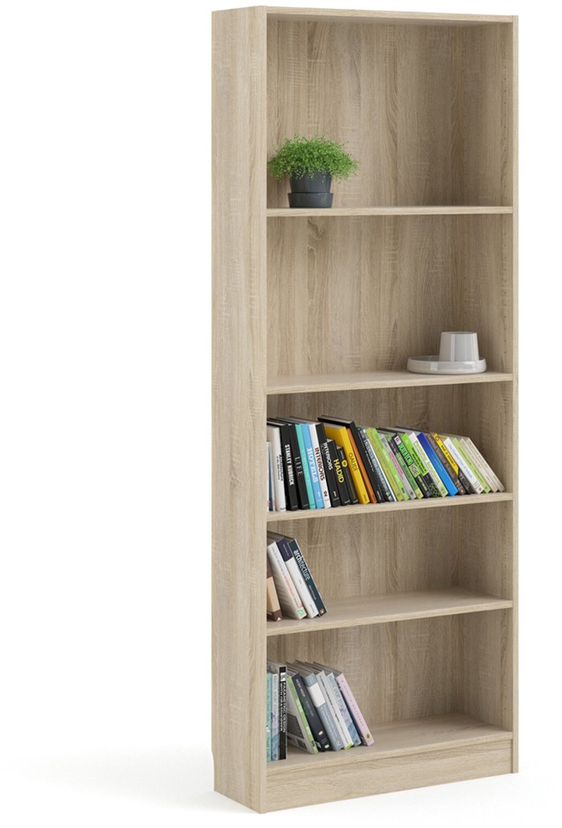 Giga Living Boekenkast Basic - Naturel - 80x203cm