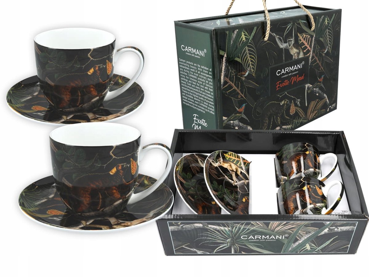 Set van 2 Porseleinen Mokken 220ml - Exotic Design