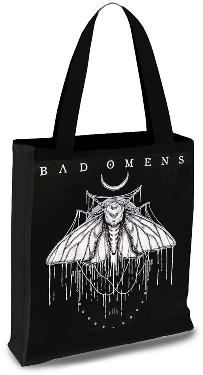 Rocksax Bad Omens - Moth Schoudertas/Shopper - Zwart/Wit