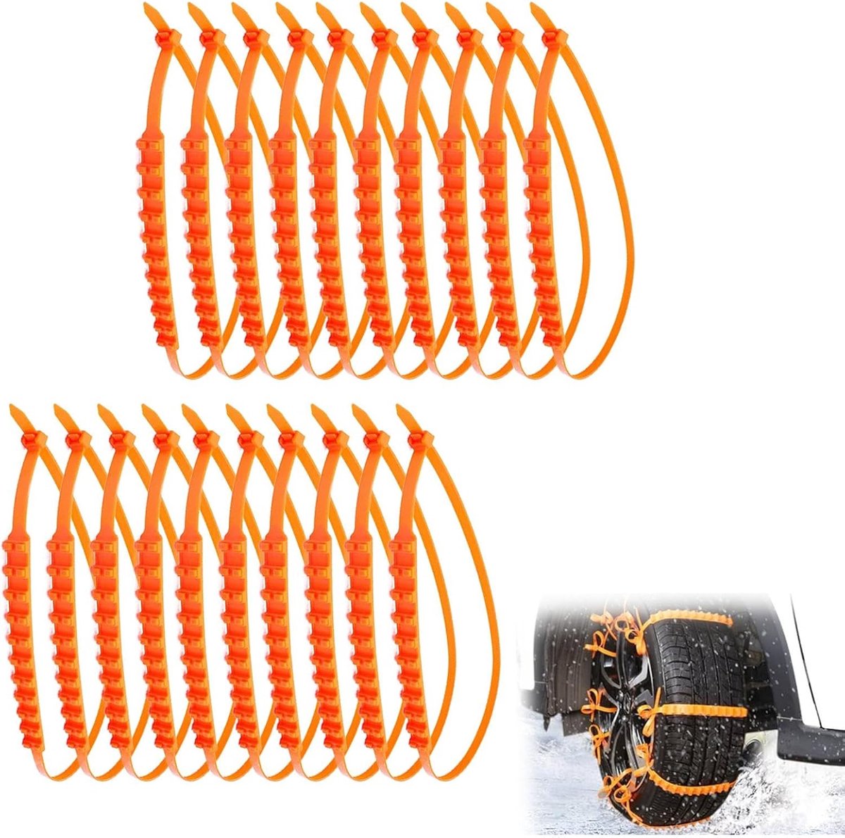 Tyres Snow Chains, Snow Chains for Winter, Car Tyres, Snow Tyres, Non-Slip Chain, Adjustable Chain, Tyre Wheel, Snow - ShopVlot