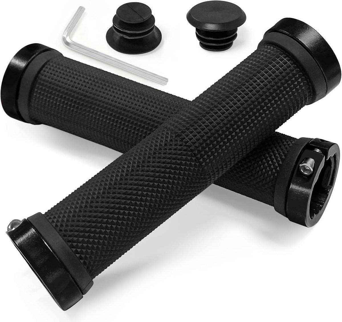 Fietshandgrepen 22 mm - Ergonomisch TPR-rubber - Antislip - Comfortabel voor mountainbike - ShopVlot