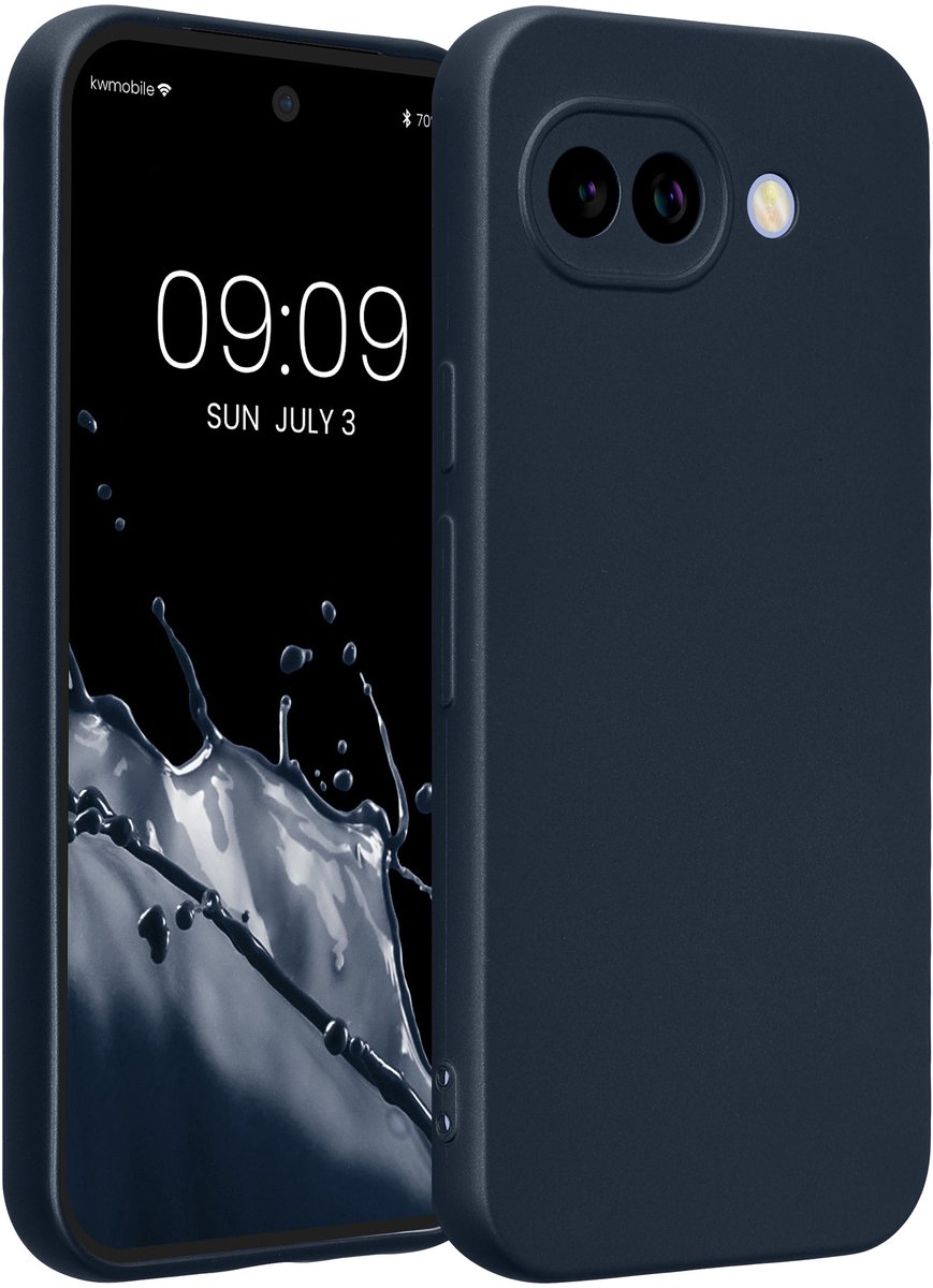 kwmobile metallic telefoonhoesje van TPU - geschikt voor Google Pixel 10a - Flexible case voor smartphone - In metallic zodiac blue