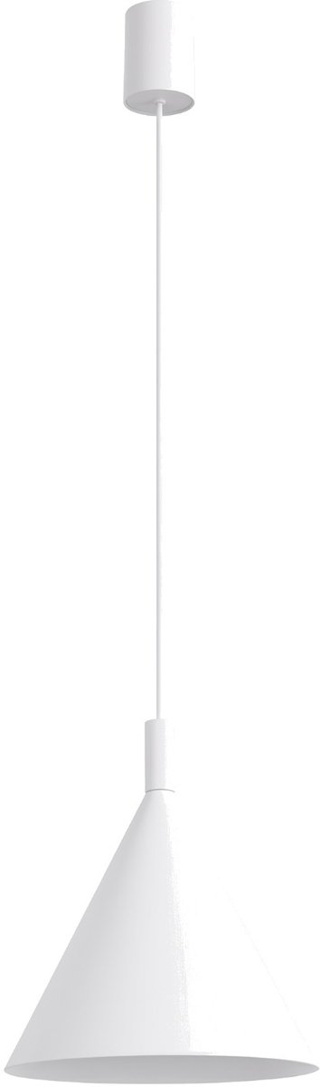 Sollux Lighting Hanglamp NOX - E27 - wit - staal - 24.5x24.5x140cm