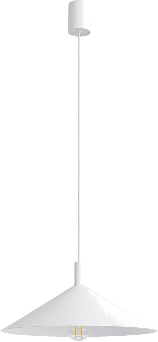 Sollux Lighting Hanglamp NOX - E27 - wit - staal - 40x40x135cm
