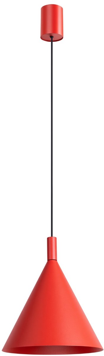 Sollux Lighting Hanglamp Nox - E27 - rood - staal - 24.5x24.5x140cm