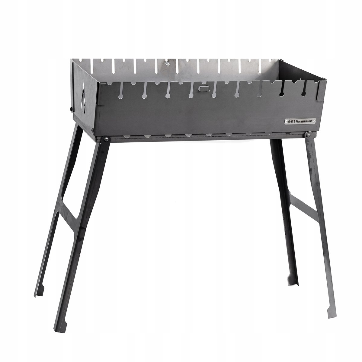 Mangal Grill Koffer 10 Spiesjes Koolgrill Opvouwbaar Metaal 2mm