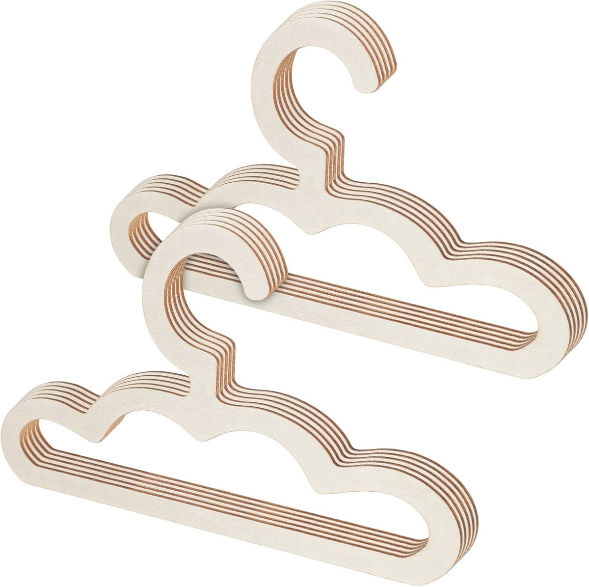10 stuks babykleerhangers, hout, 22 cm, schattige houten kleerhangers - ShopVlot