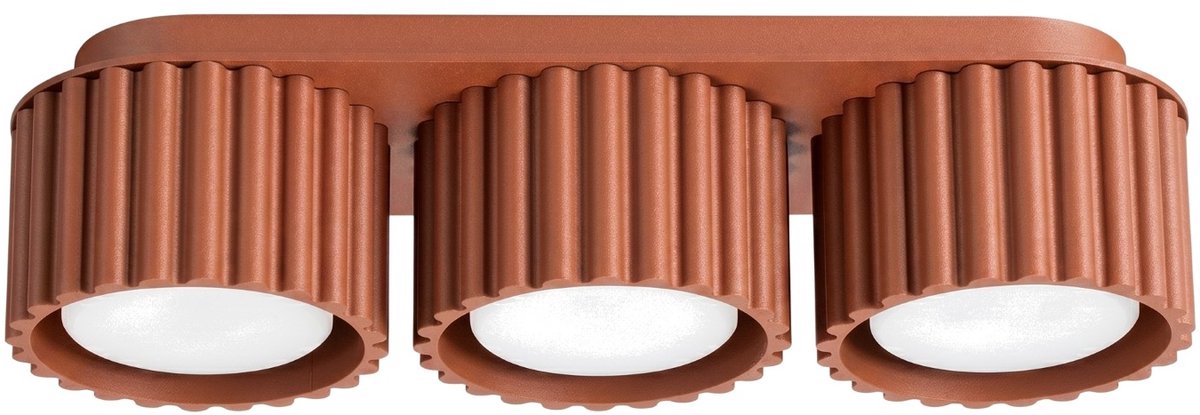 Sollux Lighting Plafondlamp AURA - Gx53 - rode oker - aluminium - 32.5x10x8cm