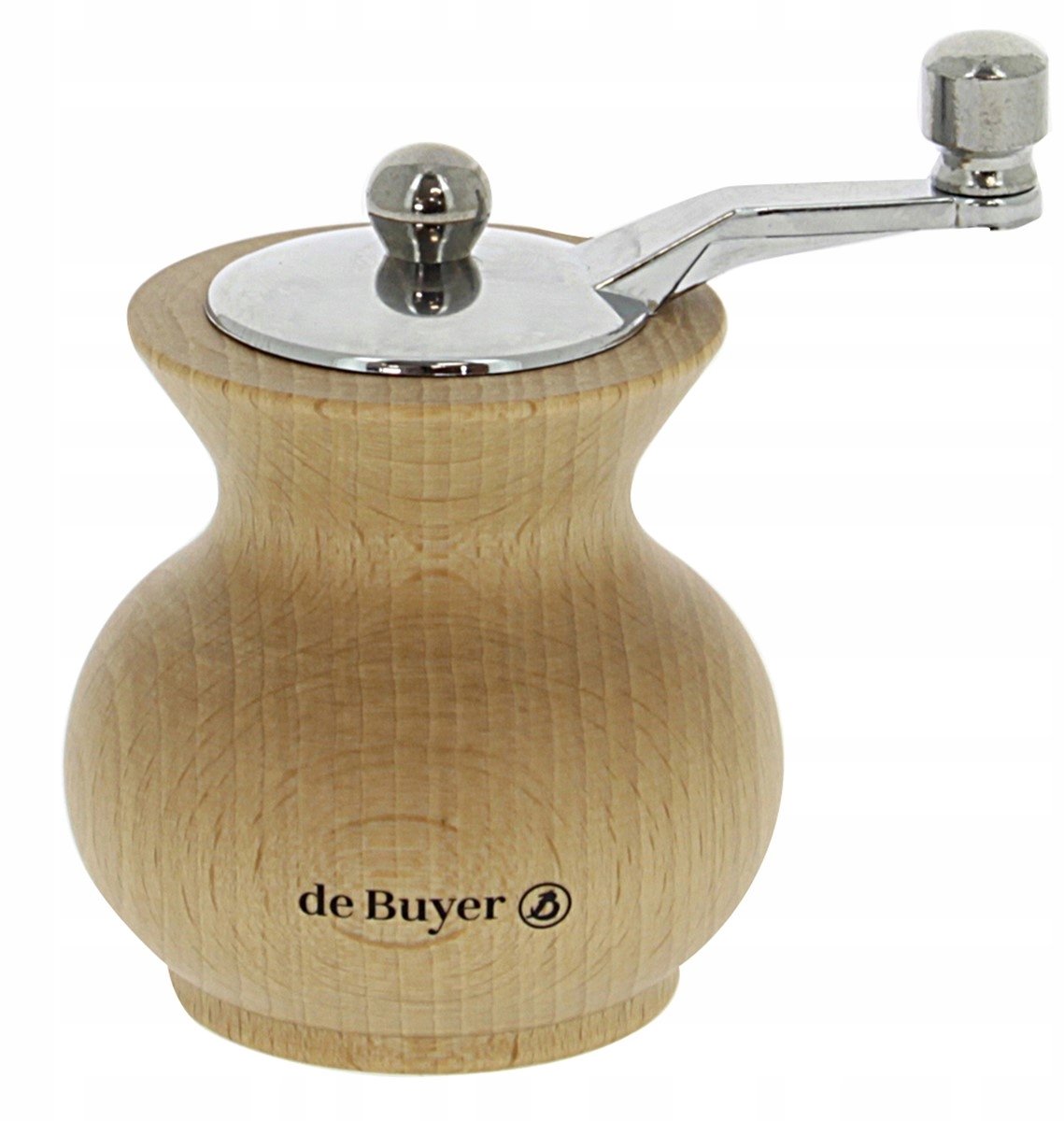De Buyer Boogie Handpepermolen - Natuurlijk Hout & Roestvrij Staal