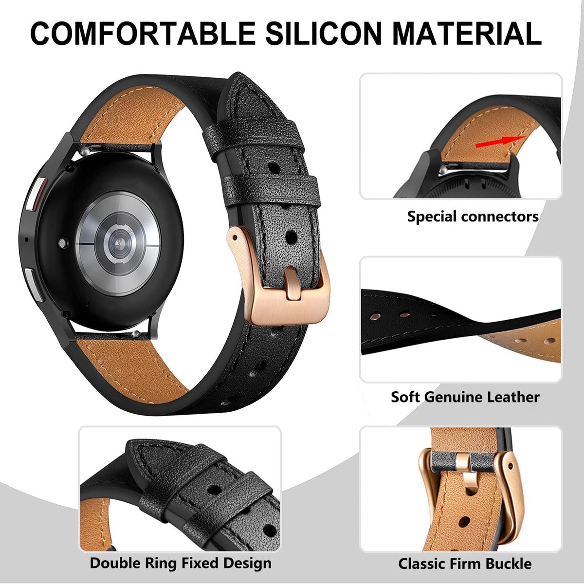 Leather Strap 20mm 22mm Compatible with Coros Pace 4/3/2/APEX 2/2 PRO/APEX 42mm 46mm/PRO, Quick Release for Men and - ShopVlot