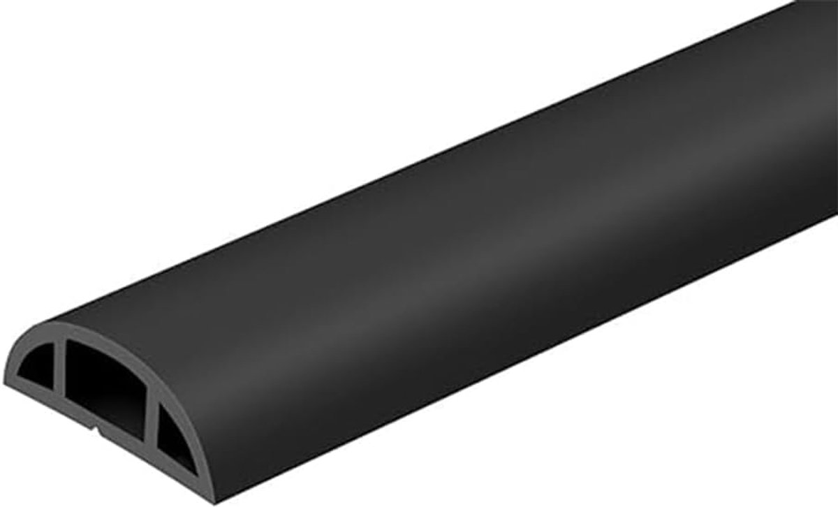 Floor Cable Cover, Self Adhesive Wire Protector for Cables, Indoor & Outdoor, Floor Cord Channels, Flexible 1m x 30mm - ShopVlot