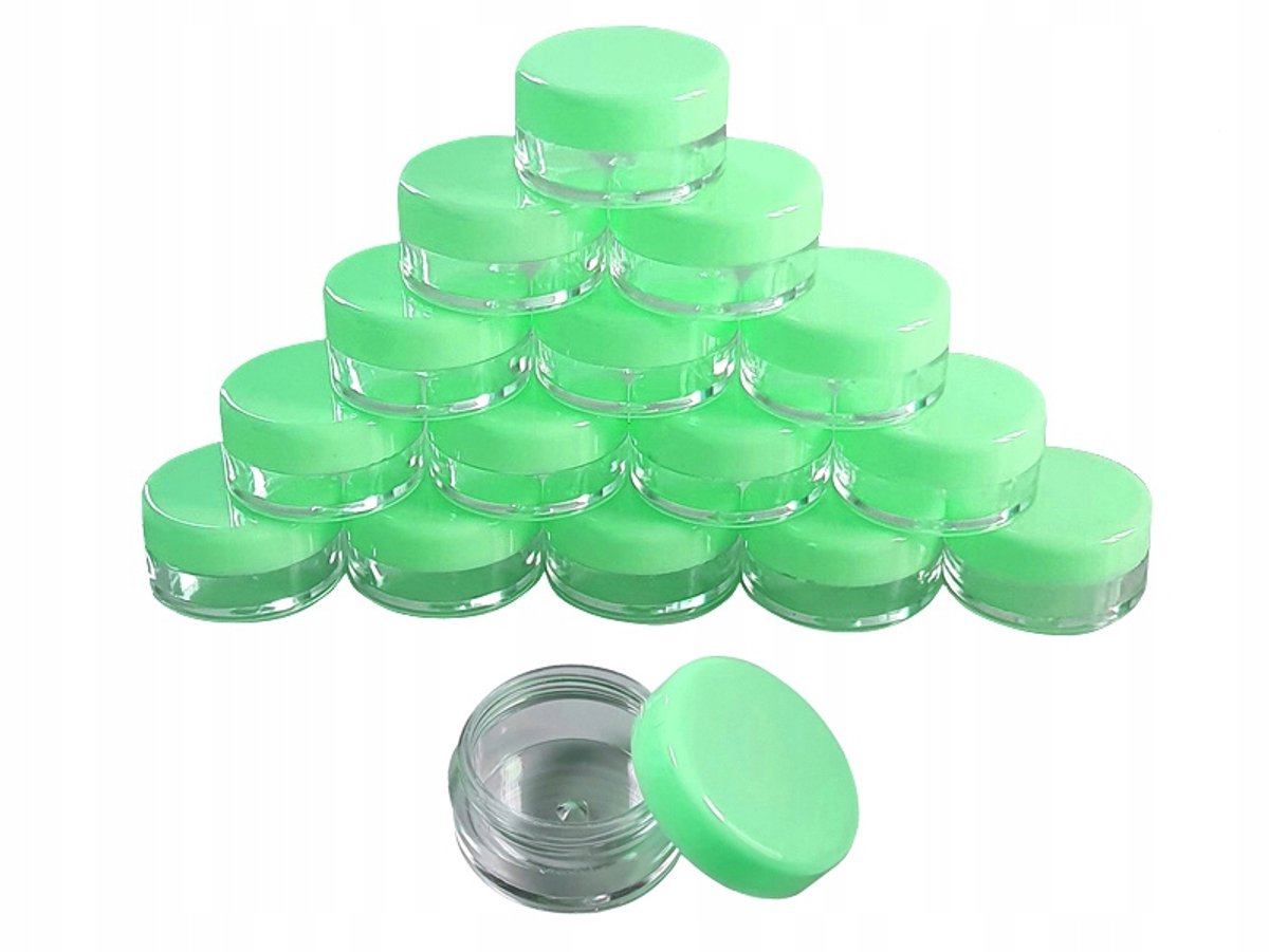 100x 5ml Potjes voor Nail Art - Mint Groen
