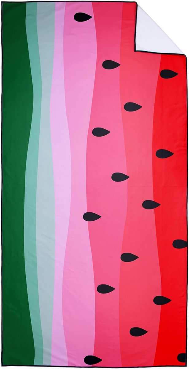Quick Dry and Lightweight Beach Towels, Large 90 x 180 cm, Quick-Drying Microfibre, Red Watermelon Printed Summer - ShopVlot