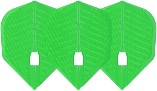 Lstyle dart flights - l3 pro dimple small standard shape: molded, plastic and lightweight set -lime green - ShopVlot — afbeelding 3
