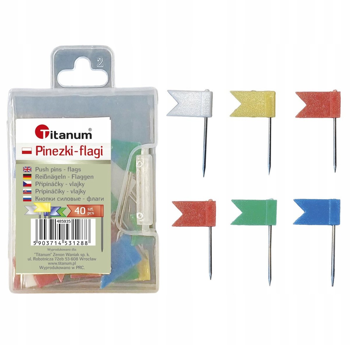 Kleurrijke Vlag Pinnetjes - 40 Stuks voor Kaarten en Prikborden