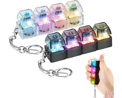 Namajunas - Keyboard Fidget Toy met LED en Sleutelhanger - 2 Stuks - Sleutelhanger Anti Stress Speelgoed - Clicker Fidget Toetsenbord met Ledlicht - Fidgets - Fidget Spinner - Fidget cube - Fidget toys volwassenen - Fidget keyboard